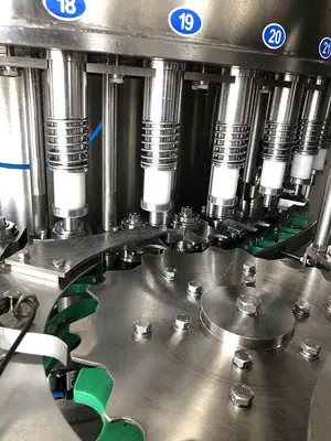 USED 2017 ZHANG J IAGANG, BEIJING CHINA TRI-BLOCK 40 VALVE BOTTLE RINSER, FILLER, CAPPER