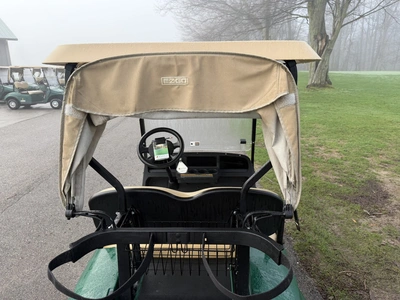 (1) 2017 E-Z-Go golf cart with a Kawasaki gas engine, model 625111G01, includes canopy, ball cover, ...