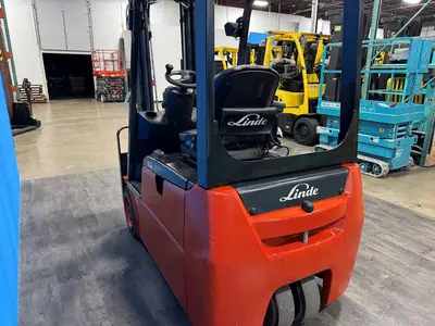 Used 2019 LINDE E18 3-Wheel Stand up Electric Counterbalance Forklifts Minnesota US | Birnstengel Equipment #1550221
