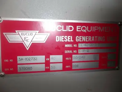 Used EUCLID EE-40-DD-3-71N Diesel Generators North Carolina US | Levan Equipment #1546316