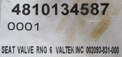 NEW VALTEK 4810-134587 SEAT RING IR17-0479 4810134587