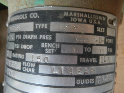 Fisher 1" 150 Class 3 way WCB Control Valve