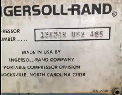 Used INGERSOLL-RAND 750/250 AIR COMPRESSOR High Pressure Air Compressors Pennsylvania US | East West Machinery & Drilling #1418088