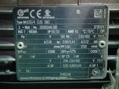 NEW NORD DRIVE SYSTEMS SK63S/4 CUS 56C