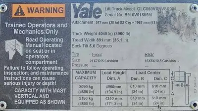 Used 2014 YALE GLC050VX Misc Forklifts Illinois US | Somerset Equipment Sales #1543018