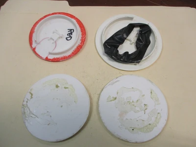 Used Parts and Flip-Top Plastic Caps (QTY 17)