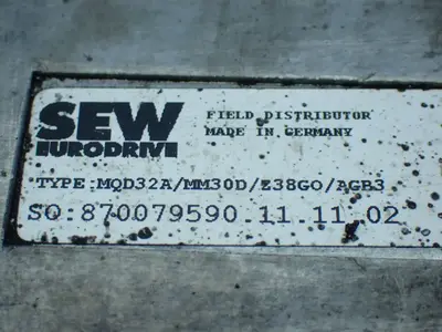 USED SEW EURODRIVE MQD32A/MM30D/Z38G0AGB3
