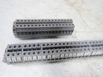 Entrelec 5120-M10/10 Gray Terminal Block Din Rail Strip 800V 55A Lot of 100