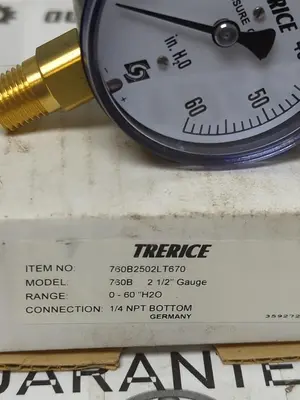 New | in-Stock TRERICE 760B2502LT670 Universal Pressure Meters Ohio US | Surplus Asset Holdings #1239431