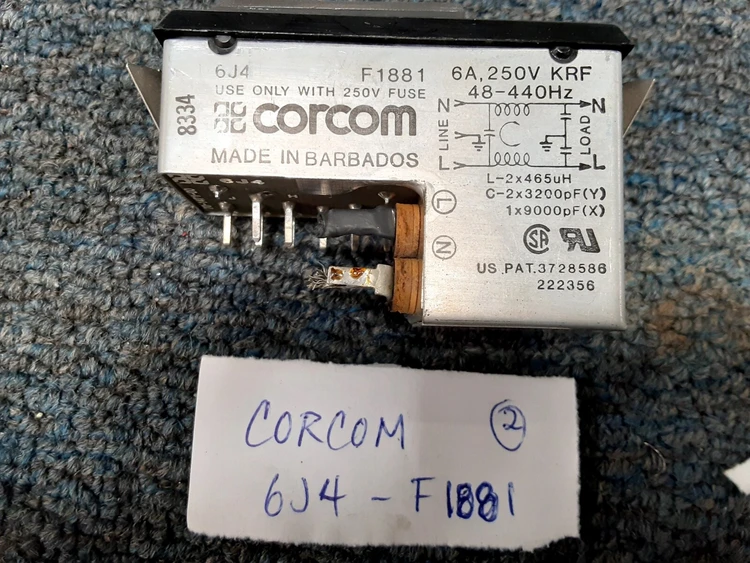 Used CORCOM 6J4 POWER ENTRY MODULE PLC Processors Arizona US | ASSET CONVERSION SPECIALISTS, INC. #310834