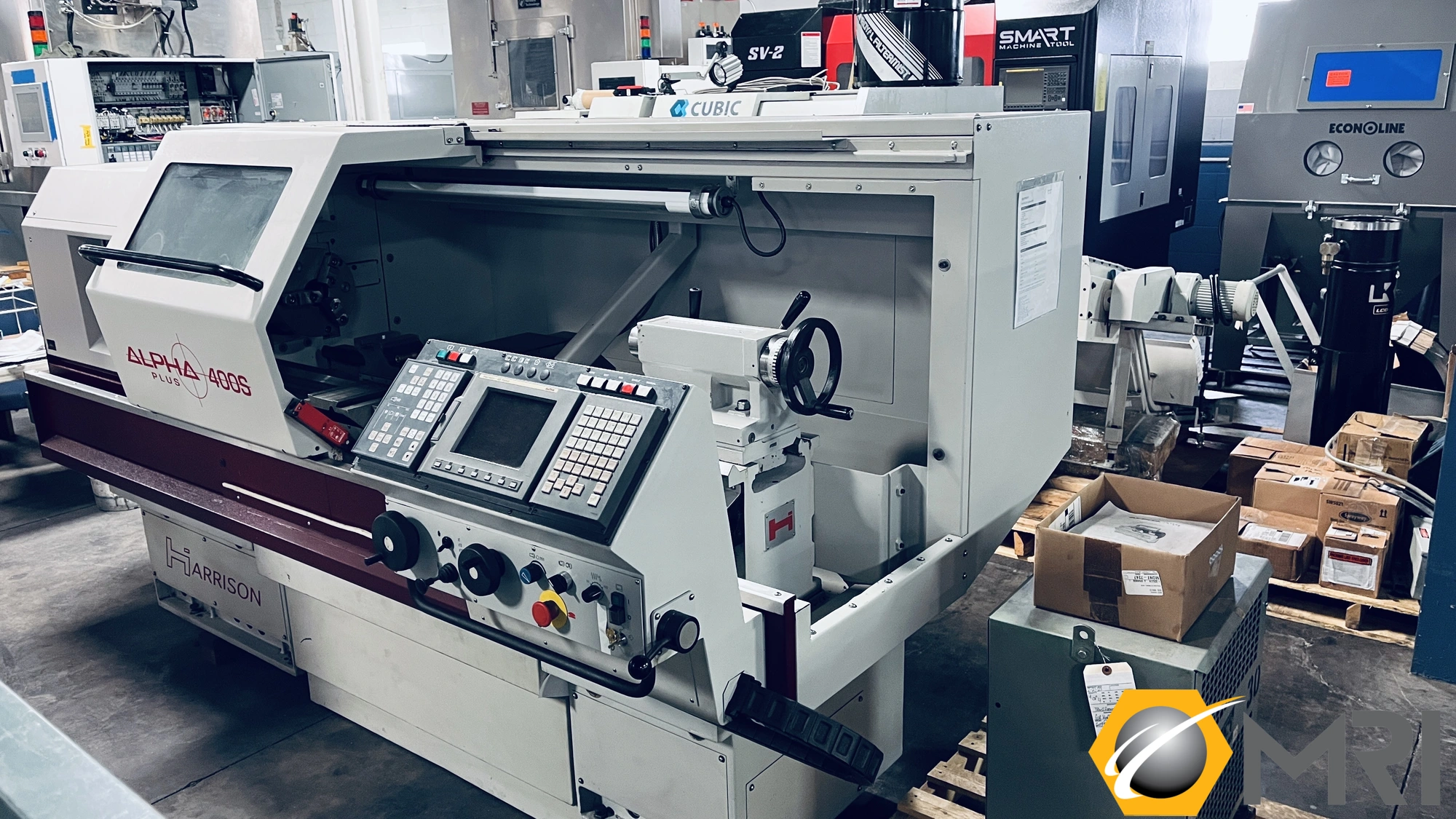 Harrison Alpha 400S 16"x50" CC Engine Lathe, GE Fanuc 21iT Control, New in 2000