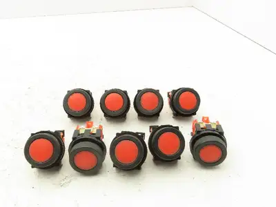 Fuji Electric Red Push Button 30mm 250V 6A Lot of 9