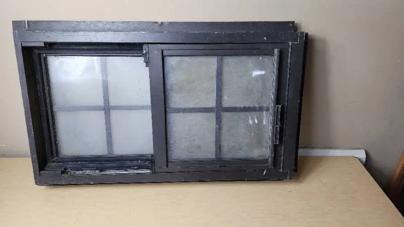 Used Sliding Window with Black Frame, Total Dimension 18x30