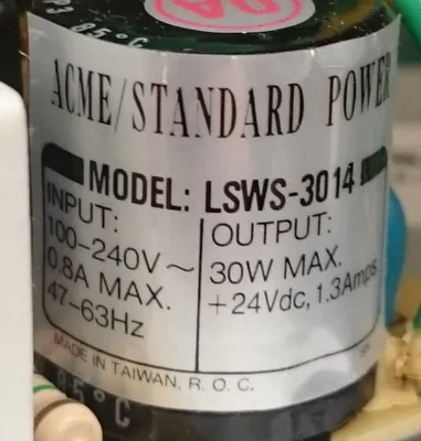 Acme / Standard Power LSWS-3014 Power Supply Board 24VDC 1.3A Used
