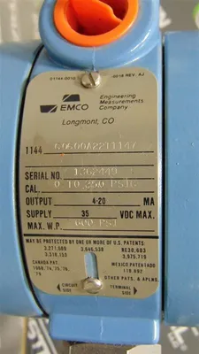 EMCO 1144G0600A22T1147 Pressure Transmitter Module New NIB