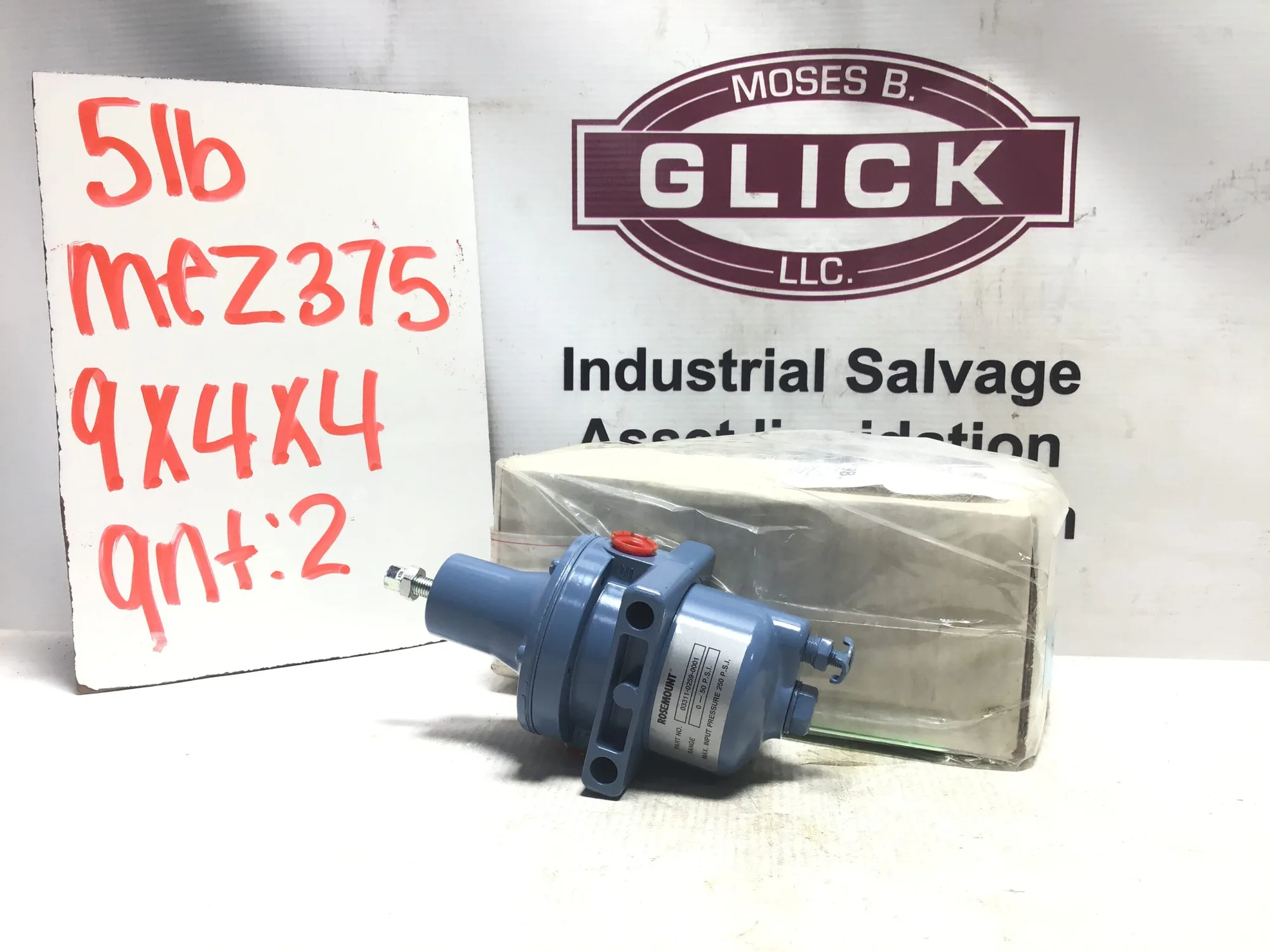 Rosemount 0331102590001 Pressure Regulator Industrial Control System