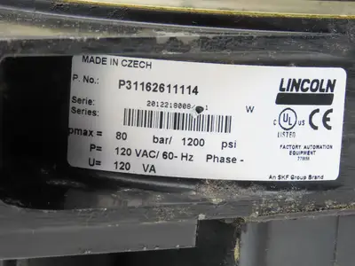 Lincoln P31162611114 Electric Grease Lubricator Pump 120VAC 1-Liter 1200 PSI