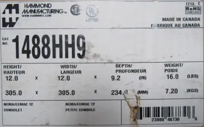 NEW HAMMOND 1488HH9 OPERATOR PANEL P13-002-A01 D0-06DR PSC-24-090