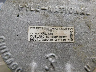 Pyle-National Company KRC-460 Quelarc Receptacle 60 Amp 600VAC 250VDC 4P 4W Used
