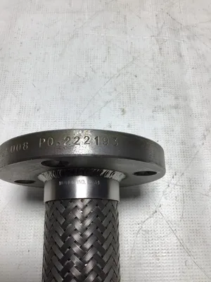 Motion Industries 18″ X 1 1/2″ Stainless Braided Hose Assemble; Flex Pipe -NOS