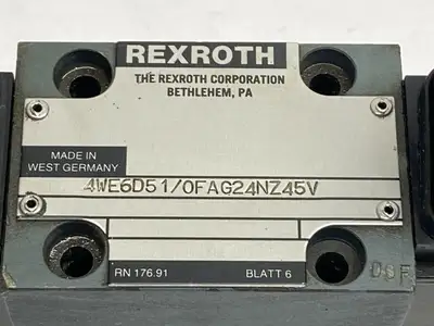 4WE6D51/0FAG24NZ45/V | Rexroth  Hydraulic Solenoid Spool Valve - New Other