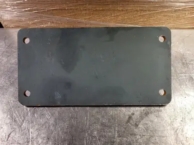 Rectangular Steel Base Flange w/ 2" Threaded Pipe