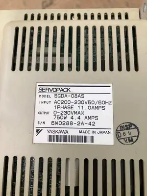 Yaskawa Servopack SGDA-08AS AC Servo Amplifier Drive 200-230V 0-230V 750W 1PH