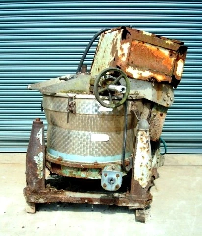 Rousselet Robatel DSC 70-K solid basket centrifuge, SS.