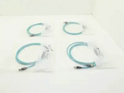 Allen Bradley 1585D-M4TBDM-2 Ethernet Media Patchcord M12 Male 2M Ser B Lot of 4