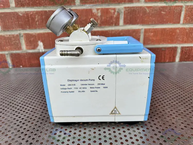 Used CHINA GM-0.50 DIAPHRAGM VACUUM PUMP 200MBAR, 110V, W/ 30L/MIN PUMPING SPEED Diaphragm Pumps California US | Equipment Lab #489430