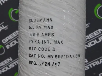 Bussman MV55F1DAX65E Fuse 5.5kV Max. 65E Amps 50kA Int. Max. Used