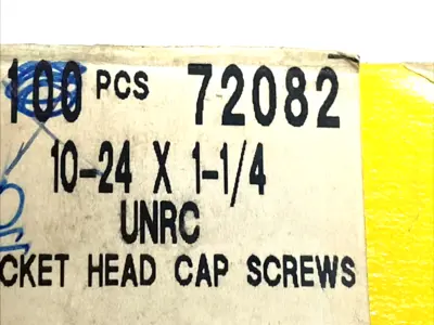 USED HOLO-KROME SOCKET HEAD CAP SCREW 10-24 X 1-1/4 ALLOY STEEL LOT OF 88