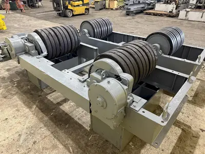 120 TON (240,000 LBS) RANSOME PANDJIRIS POWERED TANK TURNING ROLLS, POWER & IDLER: STOCK #23144