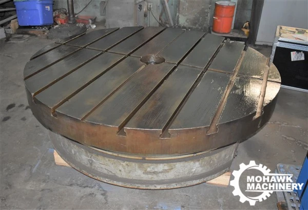 72" DIAMETER CINCINNATI-GILBERT “AIR LIFT” T-SLOTTED MANUAL ROTARY TABLE w/(9) T-SLOTS;