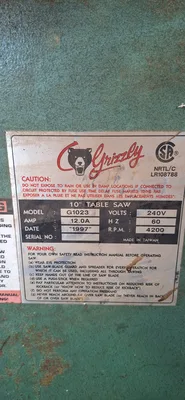 Used _UNKNOWN_ 1023 Woodworking Table Saws Michigan US | AW Machinery, LLC. #1372933