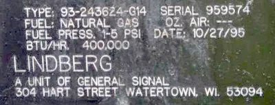 LINDBERG 93-243624-G14 Batch Temper, Gas-Fired | Heat Treat Equipment Co. (13)