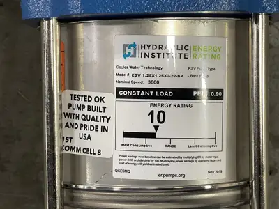 New | in-Stock 2022 GOULDS ESV 1.25X1.25X3-2P-BP Parts (Hydraulics and Pneumatics) British Columbia CA | Lenmark #257981