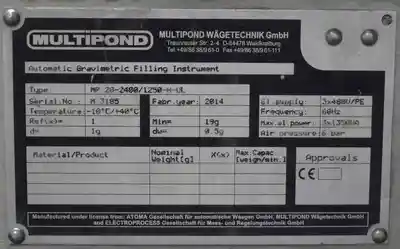 USED MULTIPOND MP20-2400/1250-H-UL