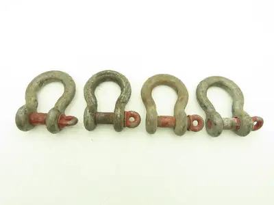 Crosby G-209 1-1/4" Galvanized Carbon Anchor Shackle w/1.38" Screw Pin Lot of 4