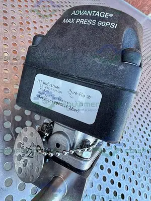 USED 3 ITT PURE FLO .5-316L- RA20MAX 4 WAY DIAPHRAGM VALVE W/ 1/2" SANITARY FITTING