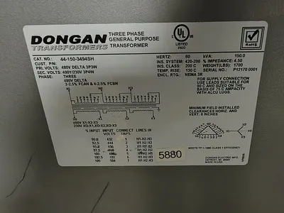 DONGAN 44-150-3494SH Transformers | ESS Industrial Equipment Sales (6)