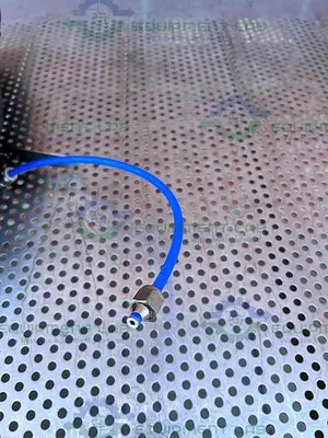 USED ITT PURE-FLO A216 DIAPHRAGM STAINLESS STEEL VALVE 2" W/ ASCO VALVE POSITIONER