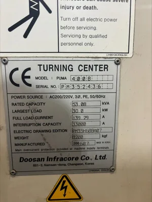 Used 2006 DOOSAN PUMA 400B CNC Lathes Georgia US | The Equipment Hub #1304948