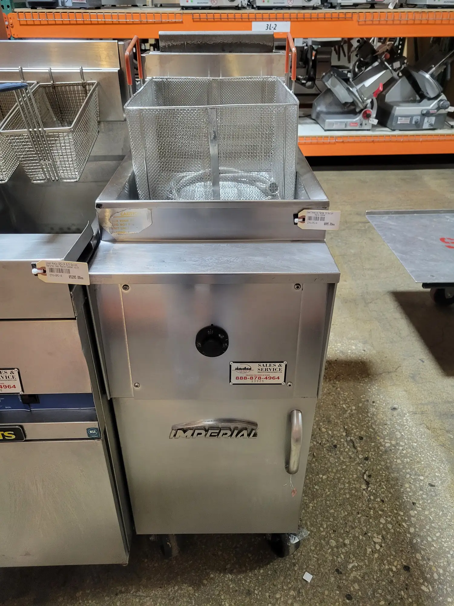 Imperial Range IPC-14NG 12 Gallon Natural Gas Pasta Cooker with Basket Rack