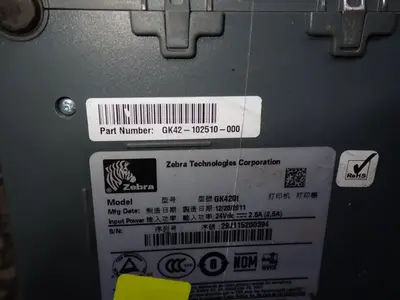 Used 2011 ZEBRA TECHNOLOGIES CORPORATION GK420T Label Printers Ohio US | HGR 24 #1062006
