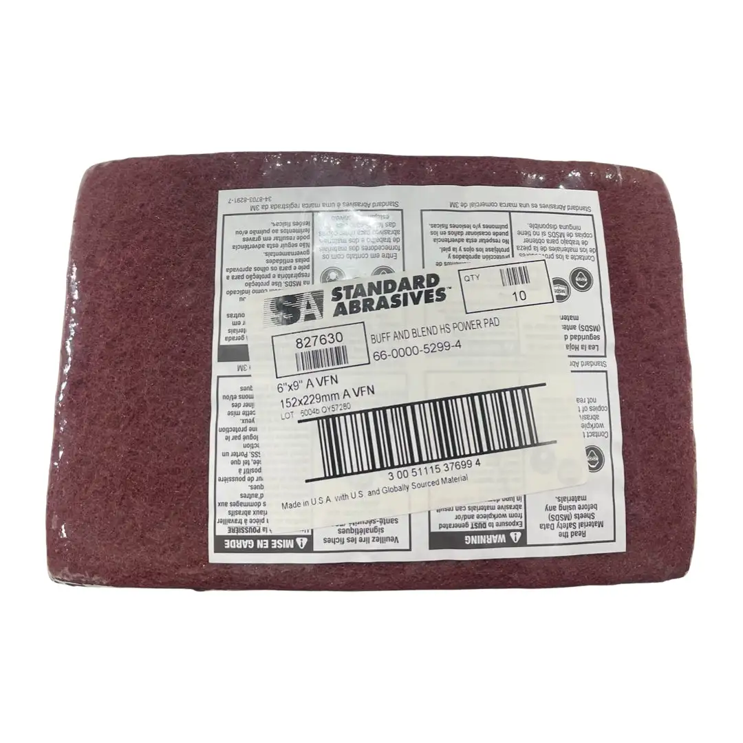Standard Abrasives 6" x 9" Buff & Blend High Strength Power Pad A/O Fine 10 Pack