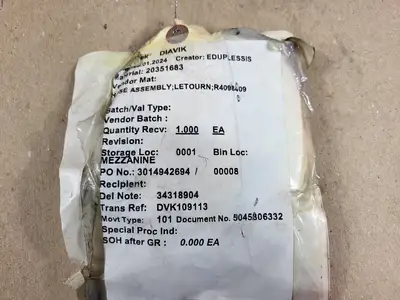 New | in-Stock LETOURNEAU R4098409 Parts (Hydraulics and Pneumatics) British Columbia CA | Lenmark #264612