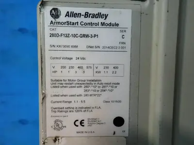 USED ALLENBRADLEY 280DF12Z10CGRW3P1