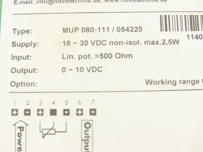 Used NOVOTECHNIK _UNKNOWN_ Industrial Controls Indiana US | Arrow Industrial #1249651