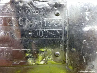 Used WESTFALIA BKA35-86-076 Disc Batch Centrifuges Illinois US | Aaron Equipment #84671